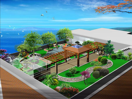 屋頂花園實(shí)景效果圖1